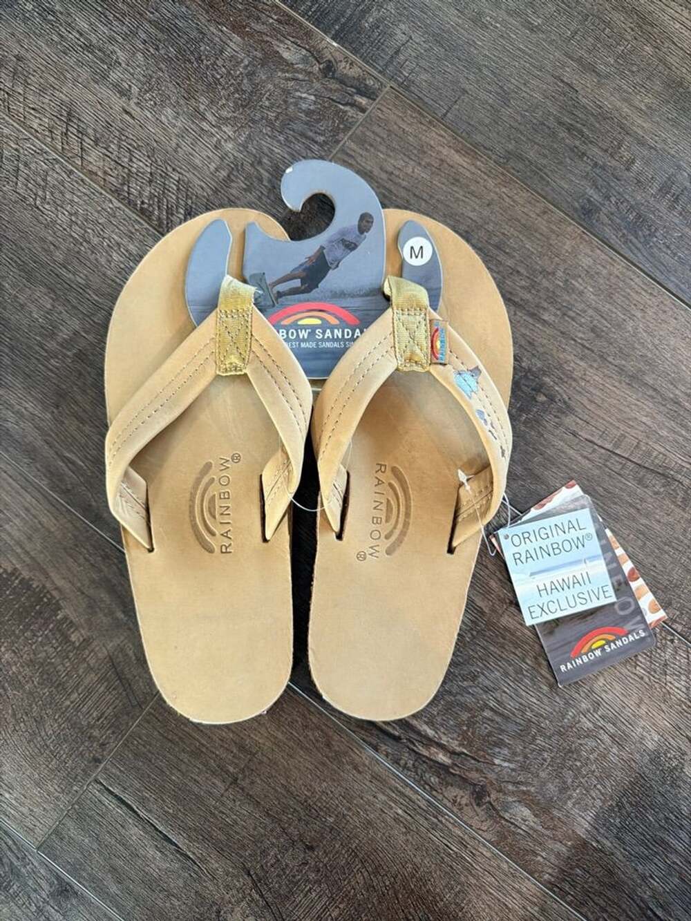 Rainbow Sandals Hawaii Exclusive Pau Hana Leather Flip Flops Size M